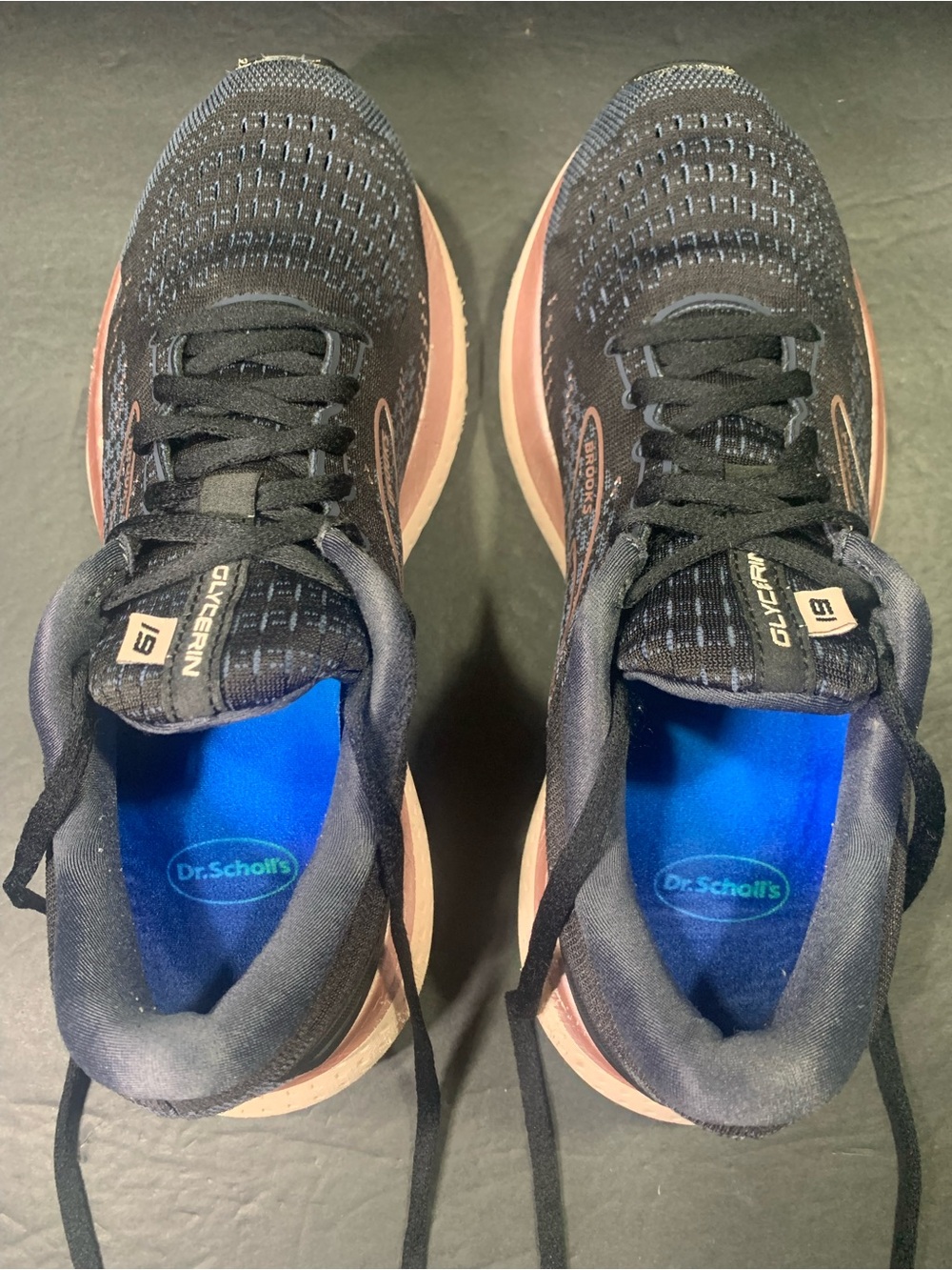 Brooks Glycerin 19 Women’s Black Blue Pink Running Walking Sneakers Shoe Size-10 - Picture 7 of 10